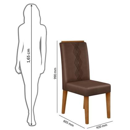 Imagem de Kit 4 Cadeiras para Sala de Jantar Yasmin