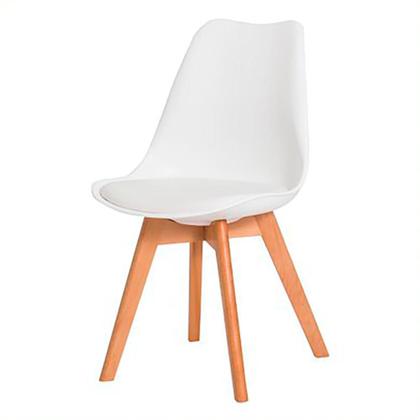 Imagem de Kit 4 Cadeiras Saarinen Branca + Mesa Redonda 70cm Branca