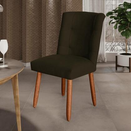 Imagem de Kit 4 Cadeiras Sala de Jantar Cozinha Estofada Paris Reforçada Suede - Twdecora