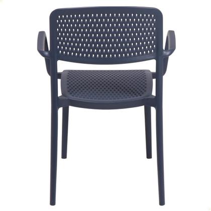 Imagem de Kit 4 Cadeiras Tramontina Serena em Polipropileno Azul Navy com Braços 92097030