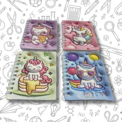 Imagem de Kit 4 Caderninhos Bloco de Notas Unicórnio