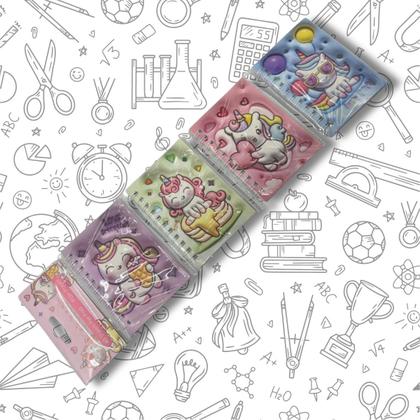 Imagem de Kit 4 Caderninhos Bloco de Notas Unicórnio