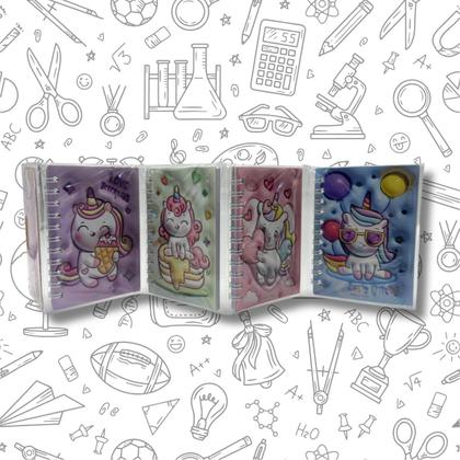 Imagem de Kit 4 Caderninhos Bloco de Notas Unicórnio