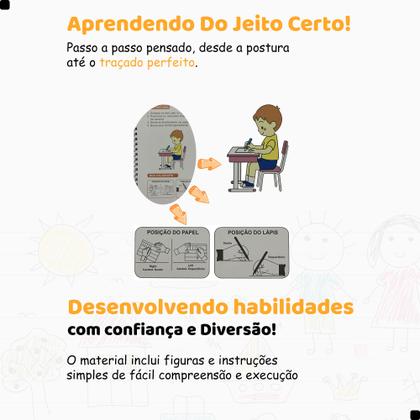 Imagem de Kit 4 Cadernos Mágico Caligrafia em Português Reutilizável com Caneta +10  Refil - DS Boutique