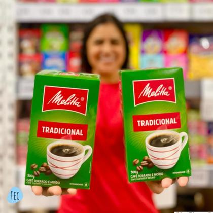 Imagem de Kit 4 Café Torrado e Moído Tradicional 500g Melitta Intenso