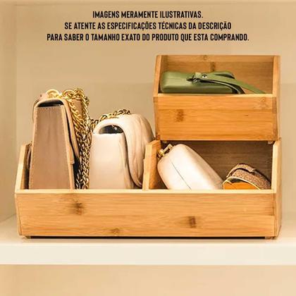 Imagem de Kit 4 Caixa de Madeira Organizadora Empilhavel 3,2L OU Keep