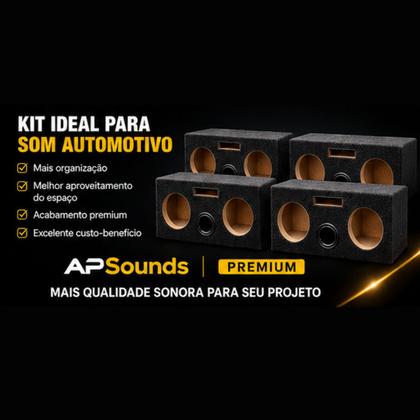 Imagem de Kit 4 Caixas 2x6 Polegadas Dutada Porta Malas APSounds