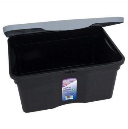Imagem de Kit 4 Caixas Organizadoras Multiuso C/ Tampa 5 L Preta