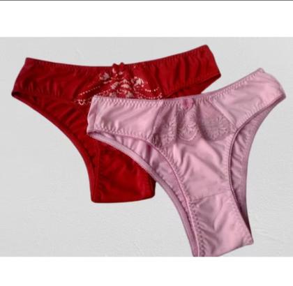 Imagem de Kit 4 Calcinha Feminina Lycra Algodão Tanga Renda Calcinha de Algodão Confortável Lingerie Feminina