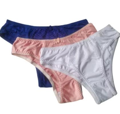 Imagem de Kit 4 Calcinha Feminina Lycra Algodão Tanga Renda Calcinha de Algodão Confortável Lingerie Feminina