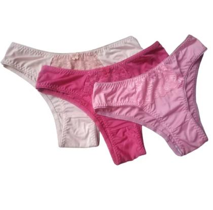 Imagem de Kit 4 Calcinha Feminina Lycra Algodão Tanga Renda Calcinha de Algodão Confortável Lingerie Feminina