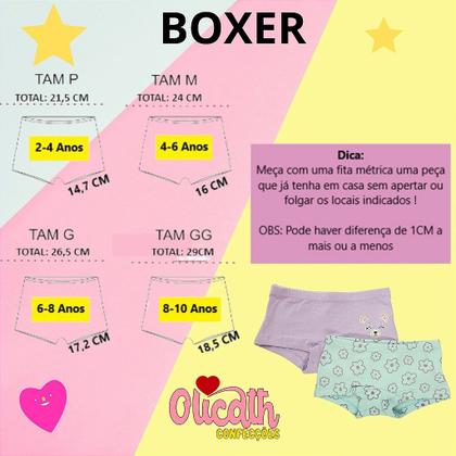 Imagem de Kit 4 Calcinhas Boxer Infantil  Conforto e Estilo para Crianças