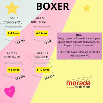 Imagem de Kit 4 Calcinhas Boxer Short Criança Infantil Premium Qualit