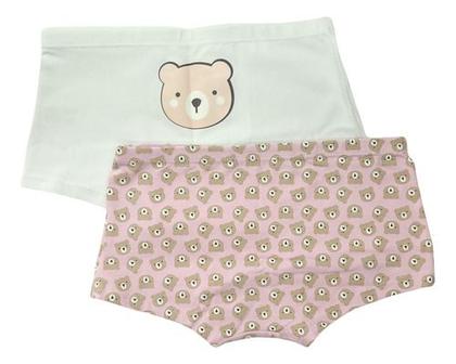 Imagem de Kit 4 Calcinhas Femininas Infantil Box Boxer Antialérgicas