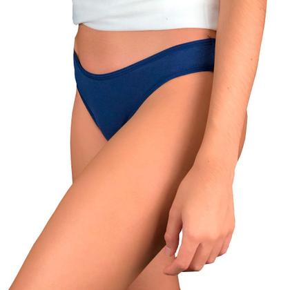 Imagem de Kit 4 Calcinhas Fio Dental Try Basics Algodão Cotton Básica Lisa Moda Lingerie