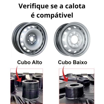 Imagem de Kit 4 Calota Aro 13 Uno 2008 2009 2010 Fire Economy Prata