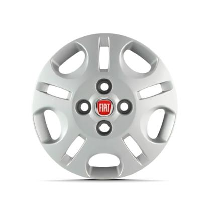 Imagem de Kit 4 Calota Aro 13 Uno 2008 2009 2010 Fire Economy Prata