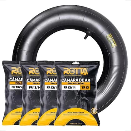 Imagem de Kit 4 Câmaras De Ar 165 60r14 A 185 70r13 Aro 13 14 Veiculos