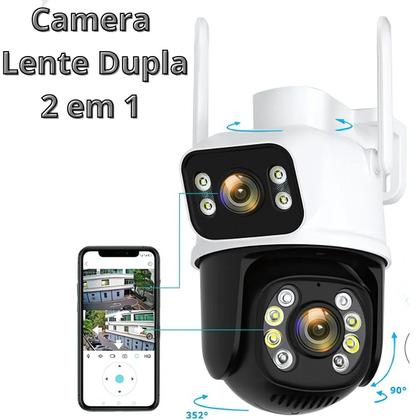 Imagem de Kit 4 Cameras De Seguraça Exterma Wife Smart Ip Lente Dupla 360 Full Hd Vigilancia Comercial Residencial A28