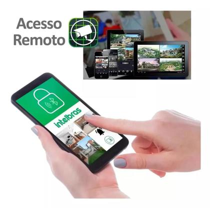 Imagem de Kit 4 Cameras de Segurança Intelbras VHD 3220b + com Audio Full Color 1080p Dvr mhdx 3004c 1TB