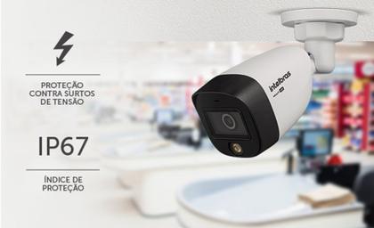 Imagem de Kit 4 Cameras Intelbras Full Color Dvr 8ch Full C/ Purple 1t