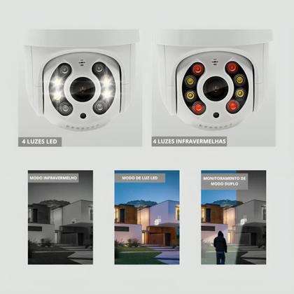 Imagem de Kit 4 Câmeras Ip Wifi A8 Hd Externa Smart App