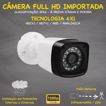 Imagem de Kit 4 Cameras Segurança Hd Dvr Intelbras mhdx 4ch S/hd