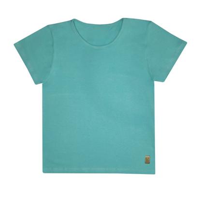 Imagem de Kit 4 Camiseta Blusinha Babylook T-shirt Básica Menina Algodão + Cotton Manga Curta Infantil Juvenil Lisa Roupa Verão Feminina Criança Tamanho 4-14