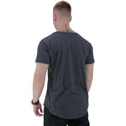 Imagem de Kit 4 Camiseta Longline MXD Conceito Slim Cores Básicas e Mescladas Lisas