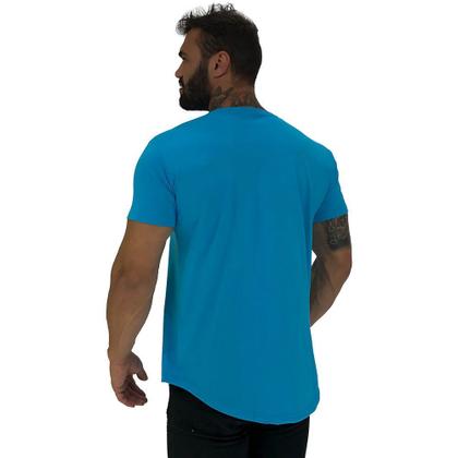 Imagem de Kit 4 Camiseta Longline MXD Conceito Slim Cores Básicas e Mescladas Lisas