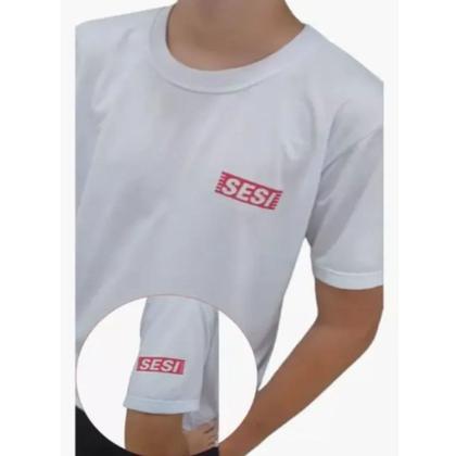 Imagem de kit 4 Camiseta Uniforme SESI Frente e Manga Unissex 100% Algodão