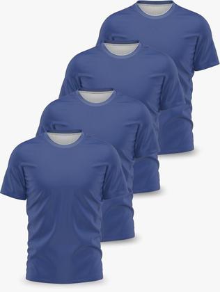 Imagem de Kit 4 Camisetas Básicas Dry Fit Lisa Tradicional