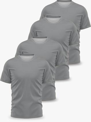 Imagem de Kit 4 Camisetas Básicas Dry Fit Lisa Tradicional