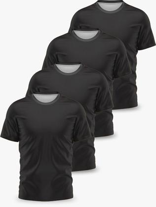 Imagem de Kit 4 Camisetas Básicas Dry Fit Lisa Tradicional