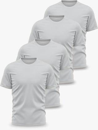 Imagem de Kit 4 Camisetas Básicas Dry Fit Lisa Tradicional