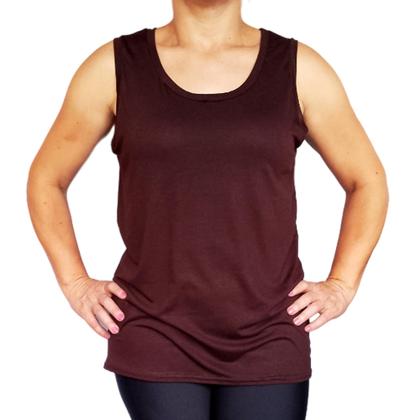 Imagem de Kit 4 Camisetas Femininas Regatas Básicas Lisas Viscolycra Pp ao Plus Size