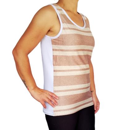 Imagem de Kit 4 Camisetas Femininas Regatas Básicas Peças Sortidas Costas em Branco Suplex Light PP Plus Size