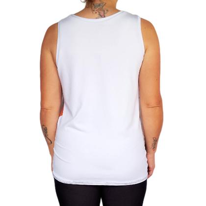 Imagem de Kit 4 Camisetas Femininas Regatas Básicas Peças Sortidas Costas em Branco Suplex Light PP Plus Size