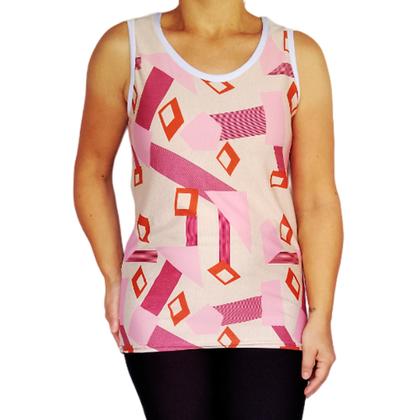 Imagem de Kit 4 Camisetas Femininas Regatas Básicas Peças Sortidas Costas em Branco Suplex Light PP Plus Size