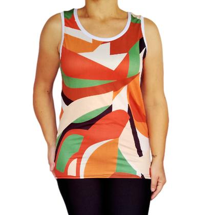 Imagem de Kit 4 Camisetas Femininas Regatas Básicas Peças Sortidas Costas em Branco Suplex Light PP Plus Size