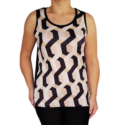 Imagem de Kit 4 Camisetas Femininas Regatas Básicas Peças Sortidas Costas em Preto Suplex Light PP Plus Size