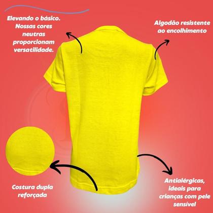 Imagem de Kit 4 camisetas juvenil manga curta algodao lisa basica 10 - 16