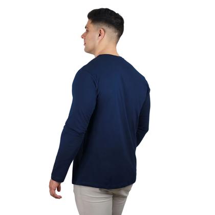 Imagem de Kit 4 Camisetas Masculinas Manga Longa 100% Algodão Premium