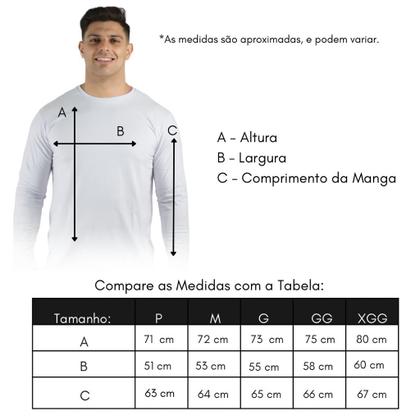Imagem de Kit 4 Camisetas Masculinas Manga Longa Slim Algodão Premium
