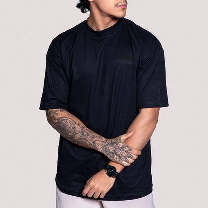 Imagem de Kit 4 Camisetas Masculinas Oversized Manga Curta Larga Streetwear Moda Urbana Confortável Casual