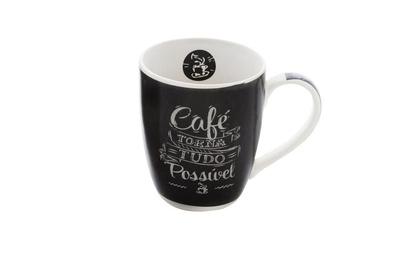 Imagem de Kit 4 caneca de ceramica 330 ml - cafe com 2 mix