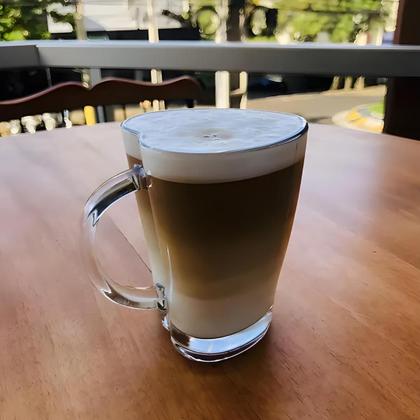 Imagem de Kit 4 Caneca De Vidro Coração Grosso Café Cappuccino Liso 240ml