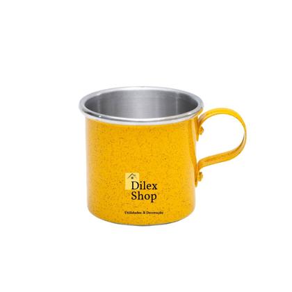 Imagem de Kit 4 Canecas Coloridas Xícaras Retrô Em Alumínio Café Chá