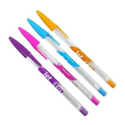 Imagem de Kit 4 Canetas Compactor Esferografica Jet Lux Colorida