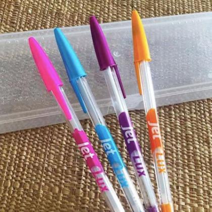 Imagem de Kit 4 Canetas Compactor Esferografica Jet Lux Colorida